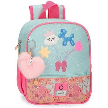 Enso Mochila Preescolar Ballons 25 cm Turquesa Multicolor de Poliéster