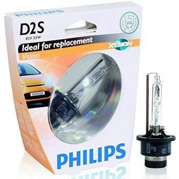 Bombilla Xenon D2S Philips Vision 85122VIC1 - 4300K, luz clara e intensa para faros delanteros