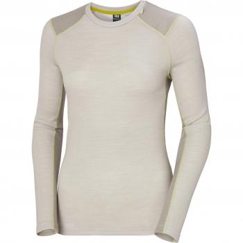 Camiseta Interior de Manga Larga Mujer Helly Hansen Lifa Merino Midweight Gris