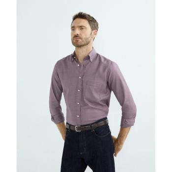 Camisa de hombre casual cuadros manga larga Mirto