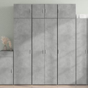 Armario de hormigón gris 70x42,5x185 cm madera multicapa Vidaxl