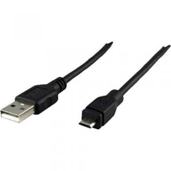 Cable USB 2.0 Micro USB Schwaiger CK1511, 1m, negro