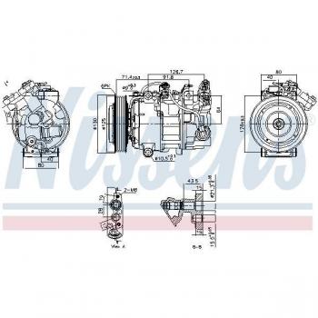 Compresor de aire acondicionado NISSENS 890763