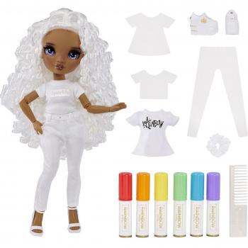 Muñeca Rainbow High Color & Create con Ojos Púrpura y Accesorios Articulada, 22 cm