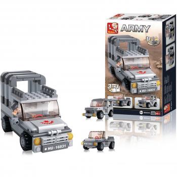 Building Blocks Aircraft Carrier Series Jeep 3-in-1