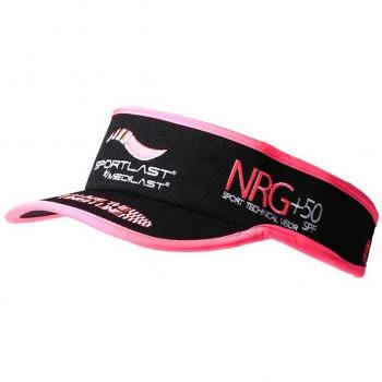 Sportlast Medilast Visera de Tenis, Negro/Rosa, Talla Única