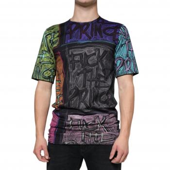 Dolce & Gabbana Men's Multicolor Graphic Print Cotton T-shirt - XS