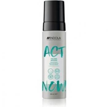 Indola Espuma Volumen Act Now 200 ml - Espuma No Aerosol para dar volumen y fijación al cabello