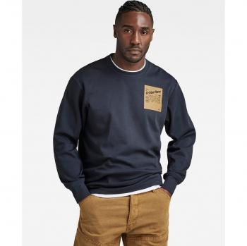 G-Star Raw Men's Loose Fit Long Sleeve Tile Back T-Shirt