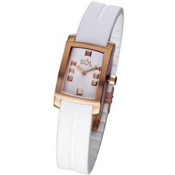 Reloj de Mujer Söl 10011/3 con Correa en Caucho y Detalles en Dorado (Ø 23 mm)