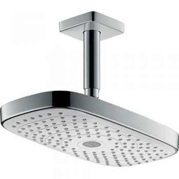 Hansgrohe 27384400 Raindance Select E 300 ducha de techo, 2 tipos de chorro, blanco/cromo