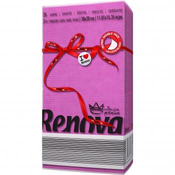 Renova Servilletas de papel Red Label Fucsia Doblada - 25 servilletas