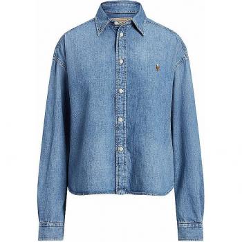 Ralph Lauren Women's Blue Denim Shirt, Size XS