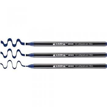 edding 4-1255-3-017 caligrafía pluma de caligrafía pluma 1255, Azul Acero