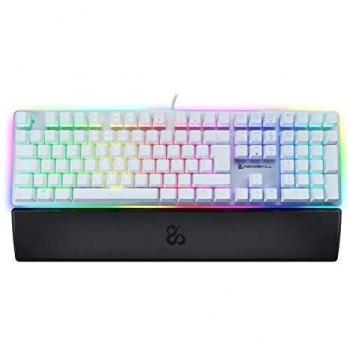 Newskill Suiko Ivory Teclado Mecánico Gaming, Switch Kailh Red, Resposamuñecas Incluido, Antighosting, Teclas Grabación Macro, Iluminación RGB, Layout Español, Windows, Mac Os y Android, Blanco