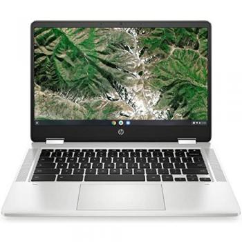 HP Chromebook x360 14a-ca0029ns, Convertible, Intel Celeron N4120, 4GB RAM, 64GB eMMC, Pantalla Táctil de 14 Full HD, Color Plata