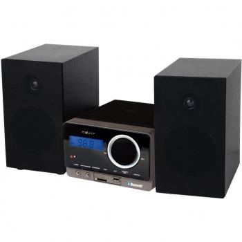 NEVIR NVR-716MCDUB Microcadena con Bluetooth, CD, USB, SD, 40+40W de potencia, Color Negro