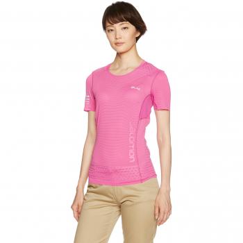 SALOMON S-Lab Exo SS W Camiseta de Manga Corta, Mujer, Rosa