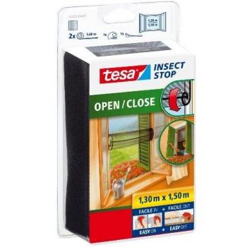 TESA 55922-00021-00 55922-00021-00-Malla Anti-Insectos para contraventanas Blanca, 1,3mx1,5m, Negro