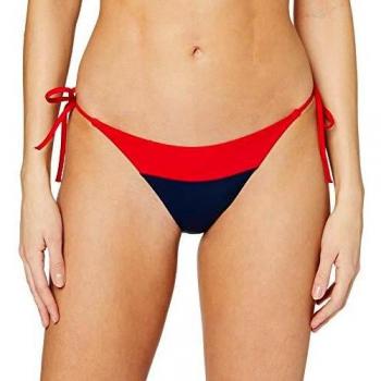 Tommy Hilfiger Cheeky String Side Tie Bikini Parte de Arriba, Rojo