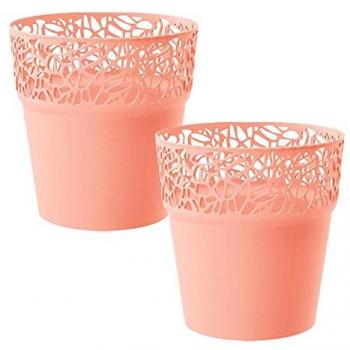 Maceta de Plástico Melocotón Wellhome Tree 2x 17.5x17.5x17.9cm