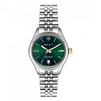 Reloj Gant G136005 para Hombre - Reloj de cuarzo, correa de acero inoxidable, resistente al agua hasta 50 metros, esfera analógica con numeración y logotipo Gant, diseño elegante y moderno