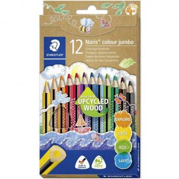 Estuche Staedtler Noris Colour 188 NC12 Jumbo Triangular Lápices de Colores, 12 Unidades