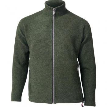 Chaqueta de Lana Ivanhoe Danny con Cierre Completo para Hombre - Verde Loden