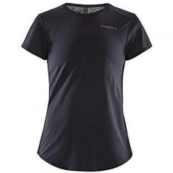 Craft Camiseta Mujer Charge SS RN tee W, Mujer, Camiseta, 1907725-999000-7, Negro, XL