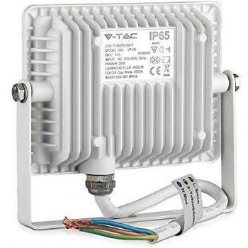 Foco Proyector LED 20W SMD Samsung IP65 Cuerpo Blanco Luz Cálida 3000K