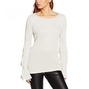 VERO MODA VMZALO L/S TOP NFS, Camisa Manga Larga Mujer, Blanco