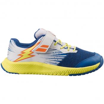 Babolat Pulsion Zapatilla Todas Las Superficies Niños - Blanco Azul