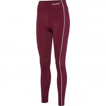 Hummel Women's High Waist Flash Leggings Red Zinfandel