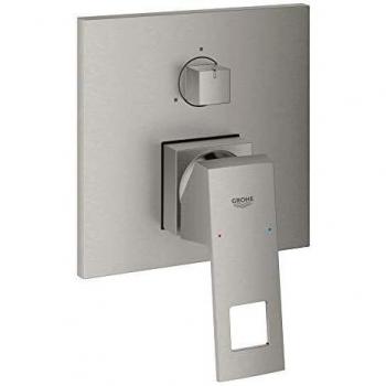 Mezclador monomando para ducha Grohe Eurocube con desviador de 3 vías, acabado acero inoxidable - 24094DC0