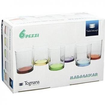 Tognana 15.5 x 23 x 9.6 cm 260 cc 6-Piece Whisky Glass Set, Multi-Colour