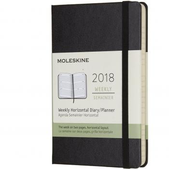 NPW DHB12WH2Y18 - Agenda semanal 2018, de bolsillo, 12 meses, color negro