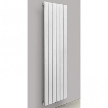 Radiador Vertical Aquamarin® de Acero Blanco, 1800 x 452 x 52 mm, Panel Plano Simple, 6 Columnas - Calefacción para Baño y Sala