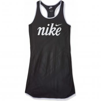 Nike G NSW Icon Dress Tempo Aop6 Vestido, Niñas, Black White, XL