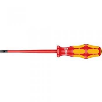 Wera Kraftform Plus 160IS VDE Insulated Slimline Slotted Screwdriver 5.5mm x 125mm Length