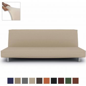 Eiffel Textile Nimes Funda para Sofá, Algodón, Marfil, Click-Clack, 160 x 195 x 2 cm