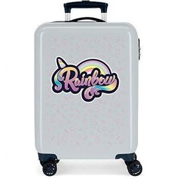 Enso Rainbow Maleta de Cabina Azul 37x55x20 cms Rígida ABS Cierre combinación 34L 2,6Kgs 4 Ruedas Dobles Equipaje de Mano