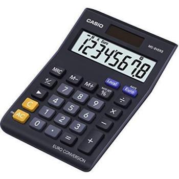 Casio MS-8VERII - Calculadora sobremesa, 31.7 x 103 x 145 mm, color azul marino