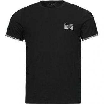 Emporio Armani Men's Black Cotton Slim Fit Round Neck T-Shirt - Size XL