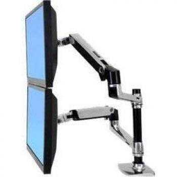 Ergotron LX Series Dual Stacking Arm Monitor Mount/Stand 61 cm (24) Desk Silver