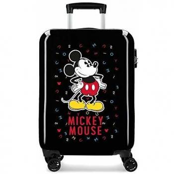 Disney Have a good day Mickey Maleta de cabina Negro 37x55x20 cms Rígida ABS Cierre combinación 34L 2,6Kgs 4 Ruedas dobles Equipaje de Mano