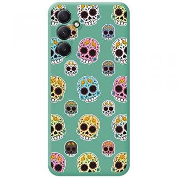 Funda Silicona Líquida Verde Catrina para Samsung Galaxy A54 5G con Dibujos