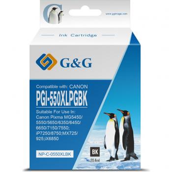 Cartucho de Tinta Genérico G&G Canon CLI551XL Negro - Reemplaza 6443B001/6508B001