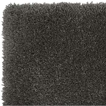 Alfombra Antideslizante Lavable de Poliéster Color Sólido Gris Oscuro 200x290 cm