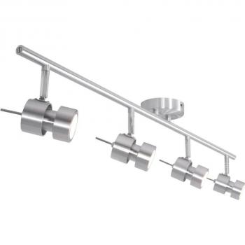 Plafón LED Natasja 4 luces gris, dimmable y orientable GU10
