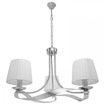 Lámpara de techo Baeza 3xe14 Cromo con Pantalla Blanca Regx52x52 cm